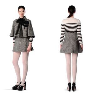 RED VALENTINO wool mini skirt size 38